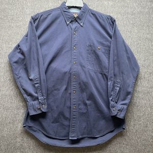 Vintage Ralph Lauren Chaps Button Down 100% Country Cotton Mens 16 32-33 blue